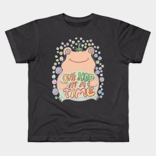 One Hop At A Time Bubble Frog Kids T-Shirt